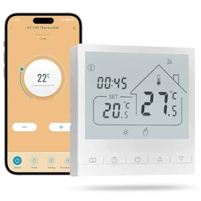 Image de Tuya Thermostats Intelligents Thermostat de Chauffage d&#039;ambiance WiFi pour par Le Sol électrique Compatible avec Alexa, Google 16A TOL47