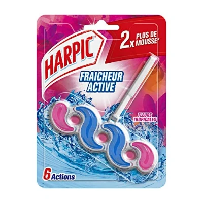 Image de Harpic Bloc WC Active Fresh Nettoyant Parfum Fleurs Tropicales