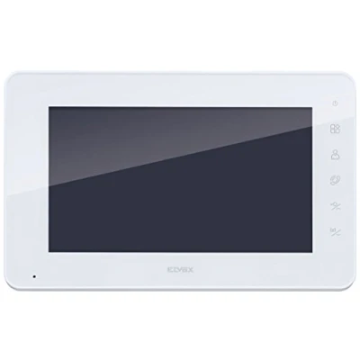 Image de VIMAR K40912 Moniteur additionnel Mains Libreavec Clavier capacitif de Couleur LCD 7&quot; pour Kit portier Vidéo Pose en Saillie, Alimentation 24 Vdc 1 A avec Fiches Interchangeables, Gris