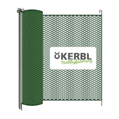 Image de Kerbl Hobbyfarming Clôture Universelle Multifence, Longueur 12 m, Hauteur 0,90 m 8 tiges de Montage, 16 piquets en U, Vert