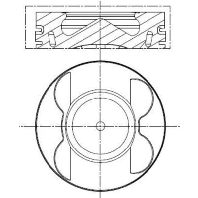 Image de MAHLE ORIGINAL 001 PI 00190 000 Piston 83 pour cylindres 4 6 avec porte segment, canal de refroidissement MERCEDES BENZ: Sprinter 3.5 T Van