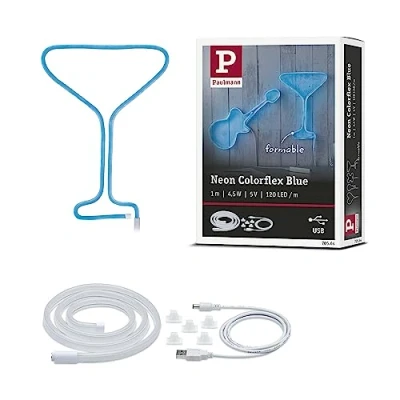 Image de Paulmann 70564 Strips LED Neon Colorflex incl. 1x4,5 watts Bande lumineuse Bleu Lumière à cintrer plastique Bandes