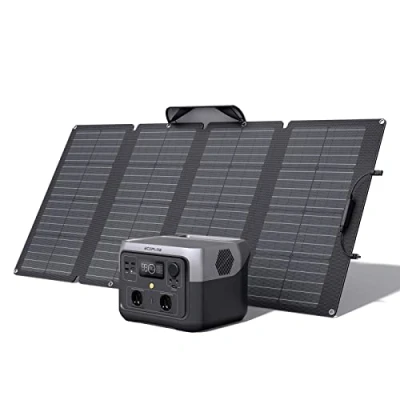 Image de ECOFLOW Station électrique Portable River 2 Max avec Panneau Solaire de 160W，Sortie 1000 W, Seuls Quelques Petits défauts dans l&#039;emballage, Le Produit n&#039;a Pas été utilisé(Reconditionné)