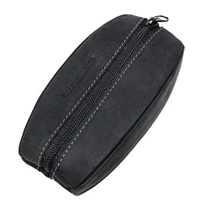 Image de Frédéric&amp;Johns ® Porte Monnaie Homme Grain de café Cuir épais Souple résistant pour Poches Pantalon ou Veste (Gris)