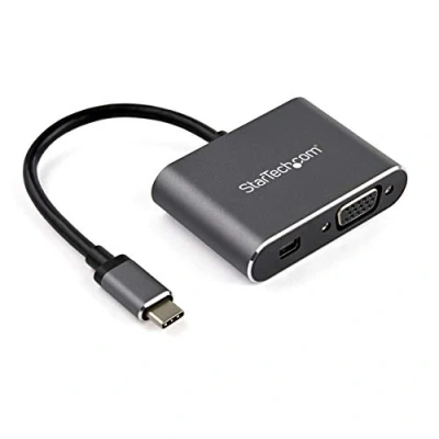 Image de StarTech.com Adaptateur multiport USB C vers Mini DisplayPort ou VGA vidéo 2 en 1 4K 60 Hz Neuf