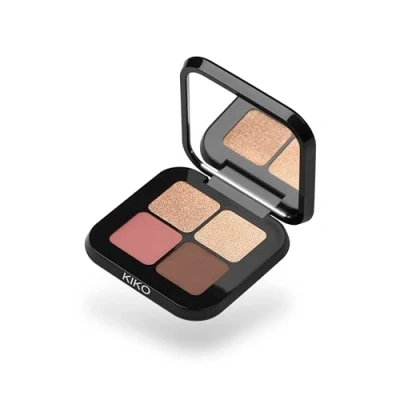 Image de KIKO Milano Bright Quartet Eyeshadow Palette 02 Avec 4 Ombres À Paupières Cuites Pour Utilisation Sèche Et Humide