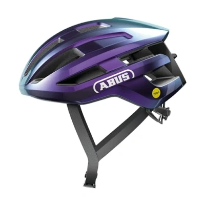 Image de ABUS casque de vélo course PowerDome MIPS léger avec système d&#039;aération intelligent et protection contre les chocs Made in Italy pour hommes femmes Violet, taille M