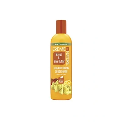 Image de Creme of Nature, CNI, Après shampoing ultra hydratant à la mangue et au beurre de karité, pour cheveux déshydratés, nutrition douceur intenses, 354ml