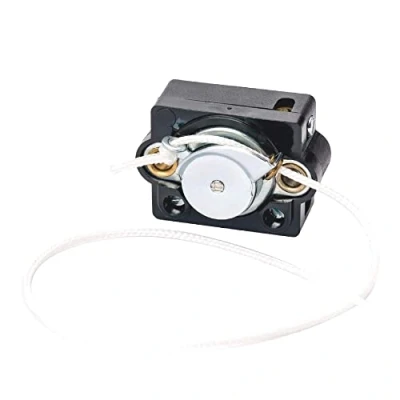 Image de interrupteur à tirette noir 2 A 250 VA pour luminaires, lampes, train, avec cordon