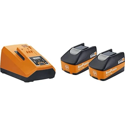 Image de FEIN Set de démarrage batteries HighPower avec 2 lithium ion chargeur rapide ALG 80 BC,courant charge élevé 8 A, Tension 18 V, Capacité 5.2 Ah