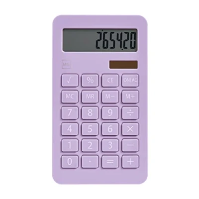 Image de Miquelrius Calculatrice Solaire, 10 Chiffres, Grandes Touches, écran LCD, Couleur Mauve