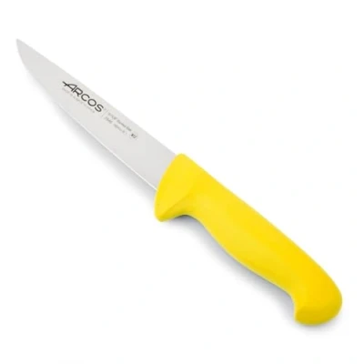 Image de Arcos Séries 2900 Couteau de Boucher à Steak Lame Acier Inoxydable Nitrum 160 mm Manche Polypropylène Couleur Jaune