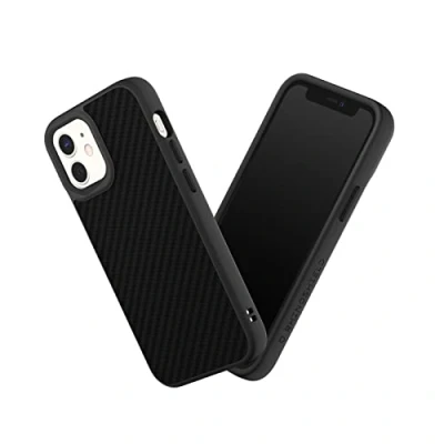 Image de RHINOSHIELD Coque Compatible avec [iPhone 12 Mini] SolidSuit Fine Technologie d&#039;absorption des Chocs et Finition Premium Mate, Contour objectif photo interchangeable Fibre de Carbone