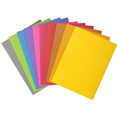 Image de Exacompta Réf. 217001E 10 paquets de chemises rigides ROCK&quot;S 210 g/m2 aux couleurs vives certifiées PEFC dimensions 24 x 32 cm pour format A4 assorties