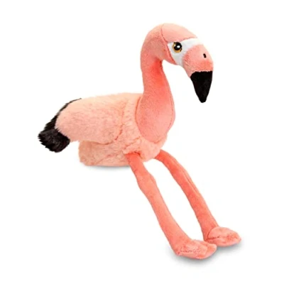 Image de Keel Toys KEELECO Peluche 100% recyclée Jouet écologique pour Enfant Flamant Rose 16cm SE1033