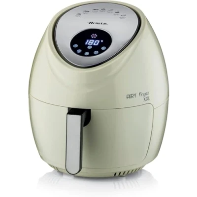 Image de Ariete Airy Fryer XXL 4618, Friteuse à Air 7 Litre, Minuterie 60 Minutes, Ecran LCD et Tactile avec Modes de Cuisson, Température Maximale 200 C, Capacité 2.5kg, 1800W, Beige