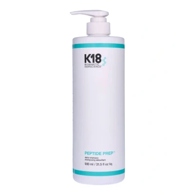 Image de K 18 Biomimetic Hairscience Shampooing détoxifiant pour cheveux Peptide Prep 930 ml pH 3,8 4,2 qui aide à maintenir la couleur et ne dessèche pas les cheveux. Ingrédients actifs intentionnels