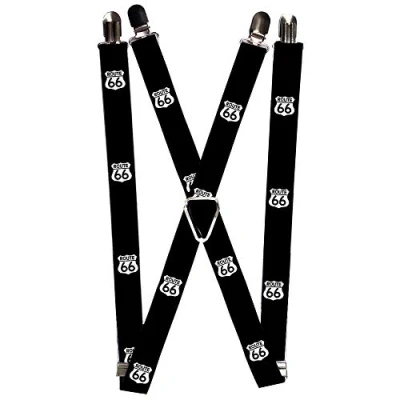 Image de Buckle down Homme Suspender Route 66 Jarretelles, Multicolore, Taille unique EU