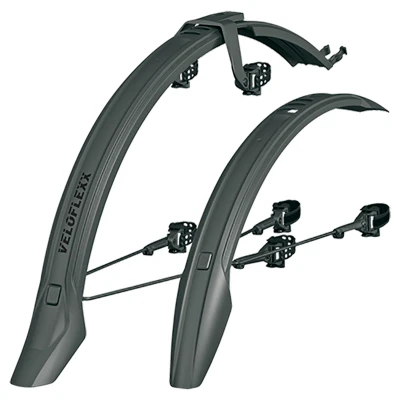 Image de SKS GERMANY Mixte VELOFLEXX SET 55 Jeu de garde boue avec adaptateur cadre angle r glable accessoi, Noir, Taille unique EU