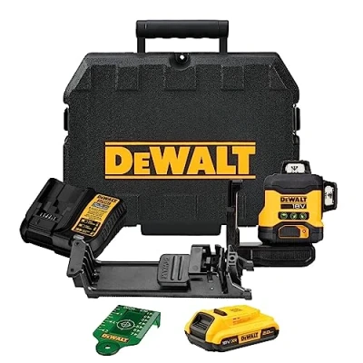 Image de Dewalt Niveau laser multiligne 3 x 360 compact XR 18V 2Ah Li Ion faisceau vert DCLE34031D1 QW