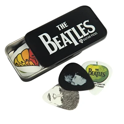 Image de D&#039;Addario Planet Waves 1CAB4 15BT1 Signature Beatles Boîte de 15 Médiators Logo