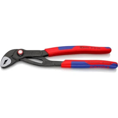 Image de Knipex Cobra® QuickSet Pince multiprise de pointe grise atramentisée, avec gaines bi matière minces 250 mm 87 22