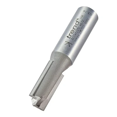 Image de Trend Fraise droite professionnelle à deux cannelures, tige de 1,27 cm, diamètre coupe 12 mm, pointe en carbure tungstène, 3/71 x 1/2 TC