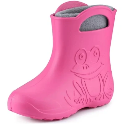 Image de Ladeheid Bottes en caoutchouc pour enfants, Taille: 28 29, Rose Matière synthétique