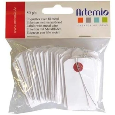 Image de Artemio Set de 50 Étiquette, Autre, Blanc, 11,5 x 1,5 13 cm 11060133