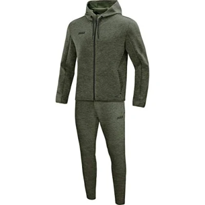 Image de JAKO Ensemble De Jogging Premium Basics à Capuche, Femme, Kaki Chiné, 36