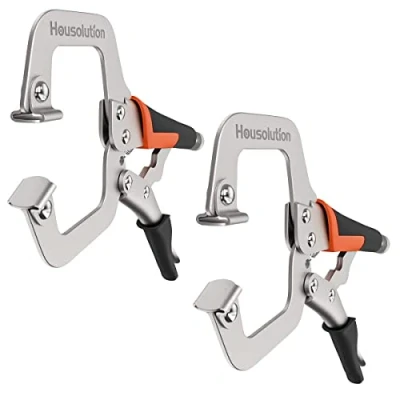 Image de Housolution Serre Joint en Forme de C, [2 PCS] Kit Pince Étau Robuste 11 Pouces, Outil Serrage Antirouille pour Menuiserie Bricolage dans la Maison ou l&#039;Atelier Bleu + Jaune