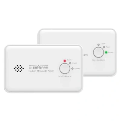 Image de Detecteur monoxyde Carbone, Pile de 10 Ans détecteur CO avec Bouton Test/Silence, Moniteur CO, certifié EN50291 (2 pièces)