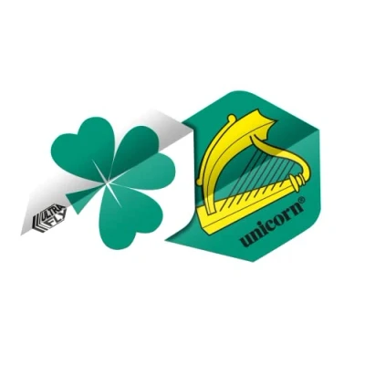 Image de Unicorn Ultrafly.100 Plus Shamrock Ailettes de fléchettes Ultrafly Unisexe, Multicolore