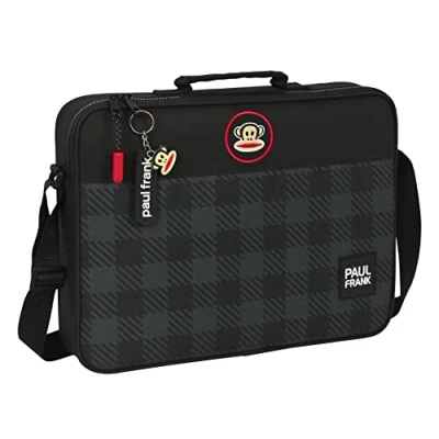 Image de Safta PAUL FRANK Campers Porte monnaie Extra scolaire, Sac à bandoulière, confortable et polyvalent, qualité résistance, 38 x 6 28 cm, Noir, Estándar, Décontracté