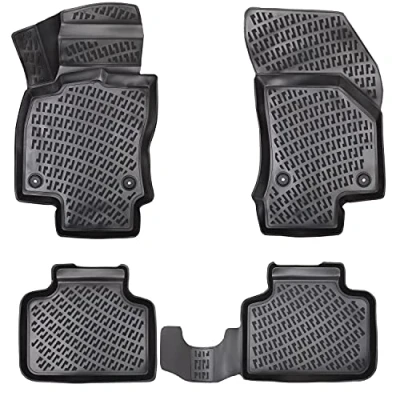 Image de Elmasline Lot de tapis en caoutchouc design 3D pour Kia Stonic à partir 2017 Bord extra haut 5 cm.