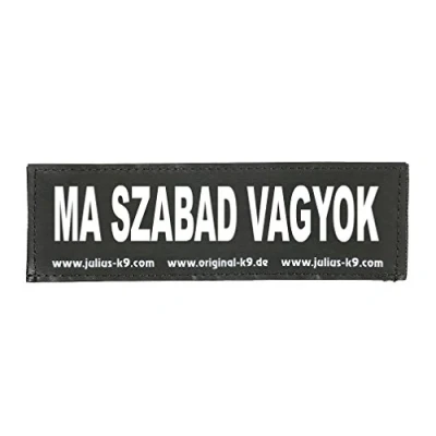 Image de MA SZABAD VAGYOK Lot de 2 Patchs interchangeables Noir Taille S