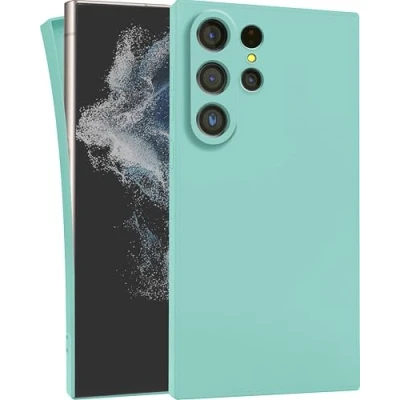 Image de MyGadget Coque pour Samsung Galaxy S24 Ultra Case Silicone Souple &amp; Soft Cover TPU Protection Extra Fine Légère Étui Coloré Anti Choc et Rayures Vert Menthe