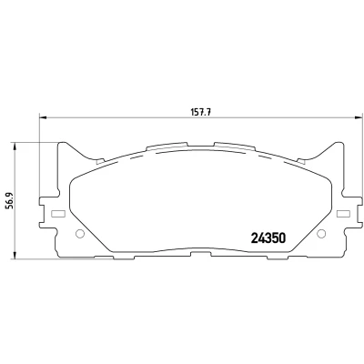 Image de BREMBO P 83 117X Jeu de plaquettes frein contact signal d&#039;usure exclu avec accessoires TOYOTA: Camry VI Berline, VII Berline