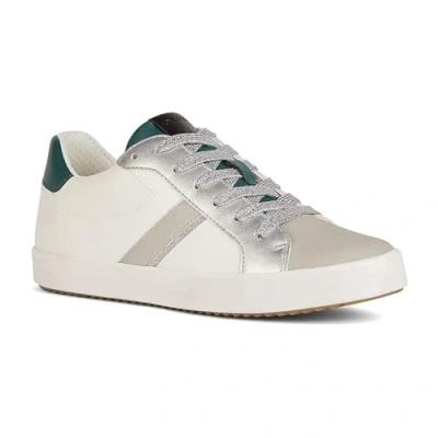 Image de Geox Femme D Blomiee C Basket, Optic White DK Green, 38 EU