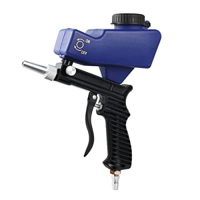 Image de hzexun Pistolet de Sablage Pneumatique, Sableuse à Main Abrasif Portable, Petite Puissance, Air Pour Enlever la Rouille, Peinture, Graisse
