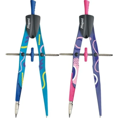 Image de Maped Bow Precision System 291013 Boussole fantaisie Couleurs assorties Violet ou bleu
