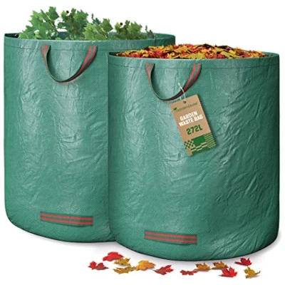 Image de GardenGloss® 2X Sacs à Déchets de Jardin Avec Poignées 272L Haute Capacité Stable Aux UV et Hydrofuge Sac Réutilisable