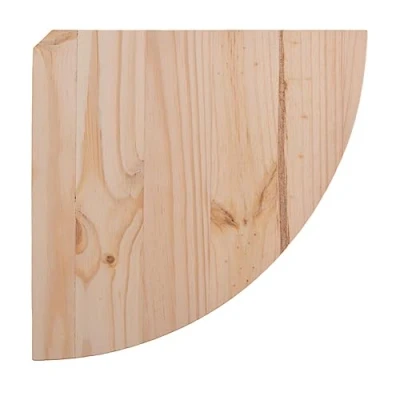 Image de Étagère d&#039;angle en bois naturel à assembler, 3 tailles, étagères murales flottantes pin