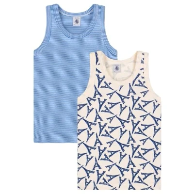 Image de Petit Bateau Junior Debardeurs 2 PACK Caraco multicoloured pour enfants, Taille: 12a, Multi coloured