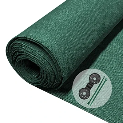 Image de vounot Brise Vue Occultant en HDPE avec Attaches et Clips de Fixation Protection Rayons UV Résistant aux Déchirures au Vent pour Jardin Balcon 150g/m² 1x20m Vert