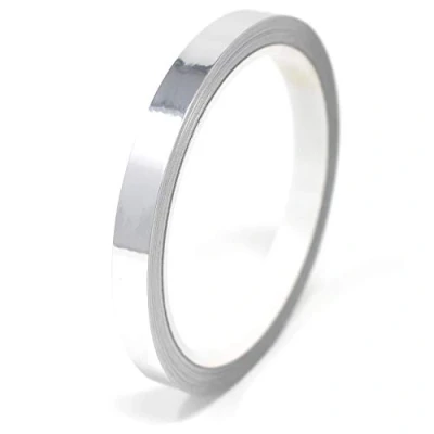 Image de Bandes adhesives décoratives pour auto voiture moto bateau modélisme nombreux coloris longueur 10m ruban adhésif (Chrome Argent, 8mm)