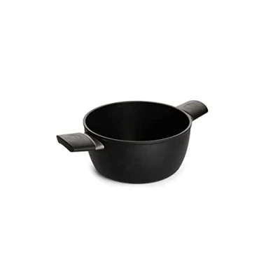 Image de Woll Eco Lite Casserole inductive, Ø 24 cm, hauteur 11 5 l, avec 2 poignées latérales, convient pour tous les types de feux, fonte d&#039;aluminium 100% recyclée, passe au four, noire