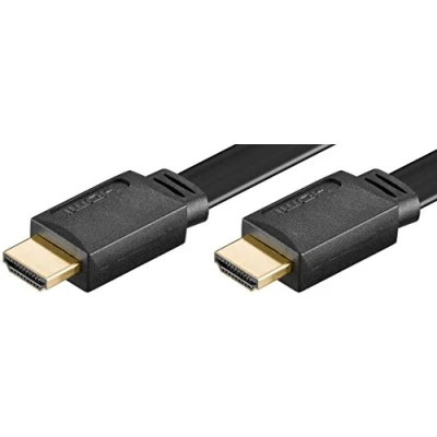 Image de goobay HDMI avec câble Ethernet (M) pour 1 m double blindage noir rond, support 4K