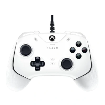 Image de Razer Wolverine V2 Manette de jeu filaire pour Xbox Series XS, One, PC : Boutons avant reprogrammables tactiles et D Pad Interrupteurs d&#039;arrêt déclenchement Blanc