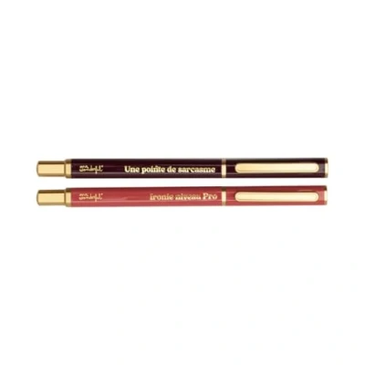 Image de Mr. Wonderful Set de 2 stylos pour mettre sur papier des idées exceptionnelles encres couleur bleue et noire